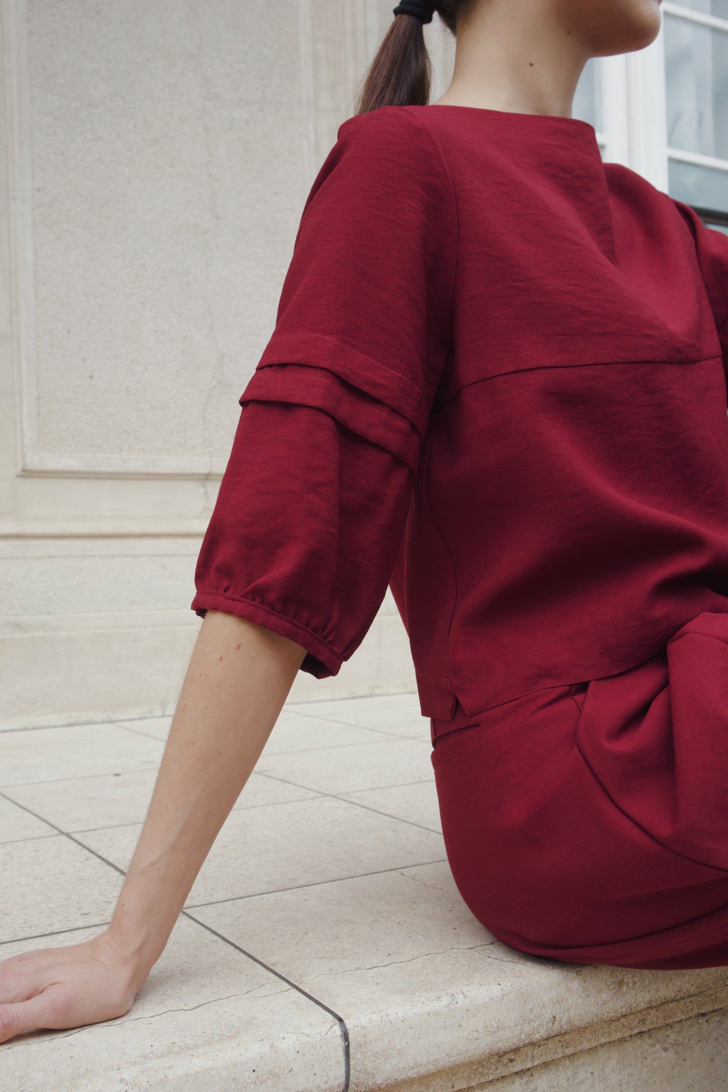 Blusa Amalia - Burdeo