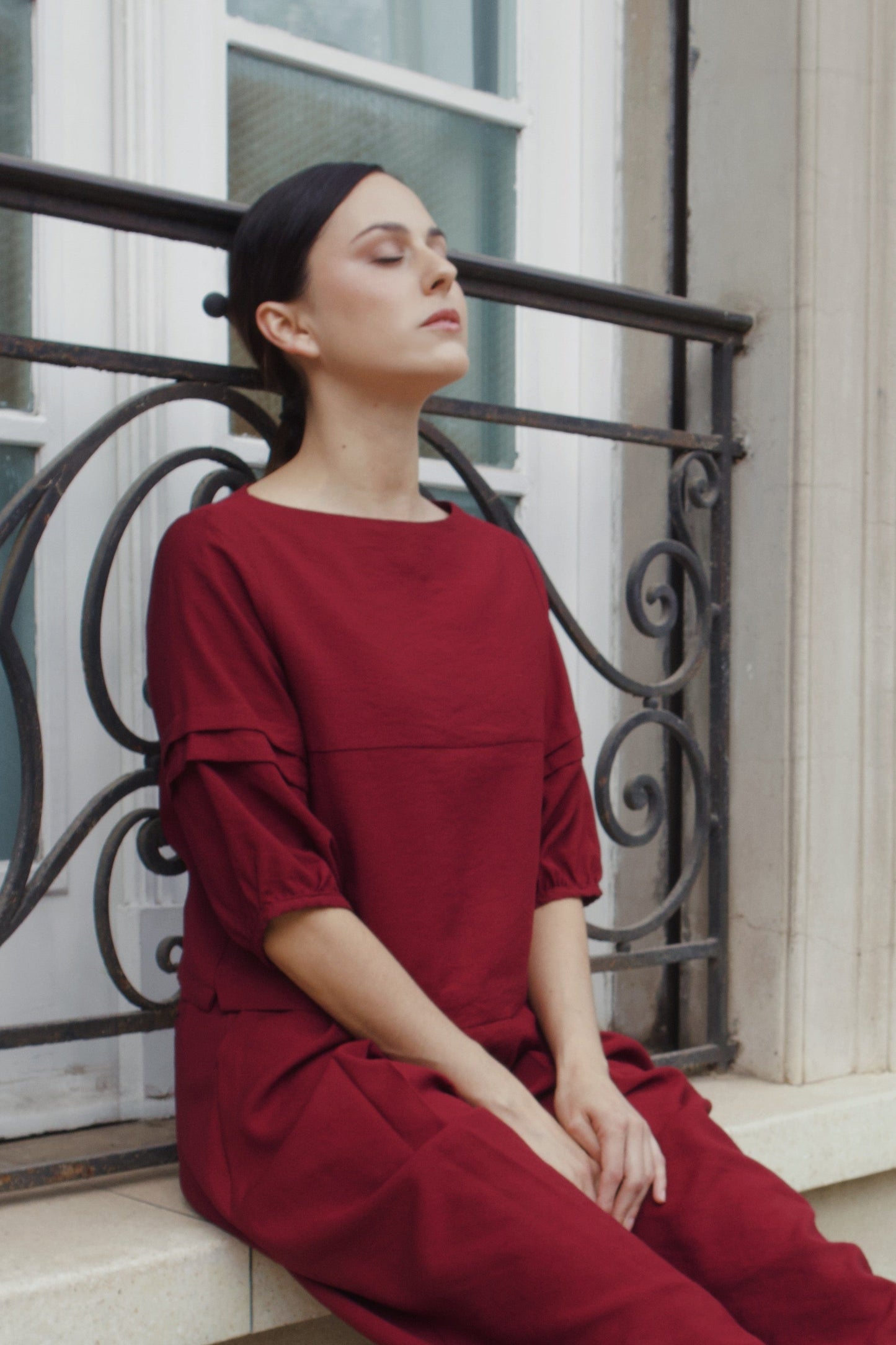 Blusa Amalia - Burdeo
